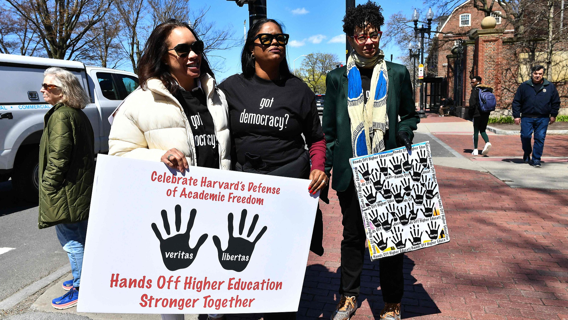 Demonstrators at Harvard University in Cambridge, Massachusetts, April 17, 2025. /VCG