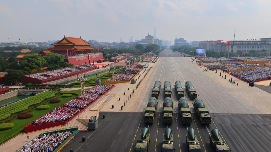 The nuclear missile formation attends the military parade in Beijing, capital of China, September 3, 2025. /Xinhua