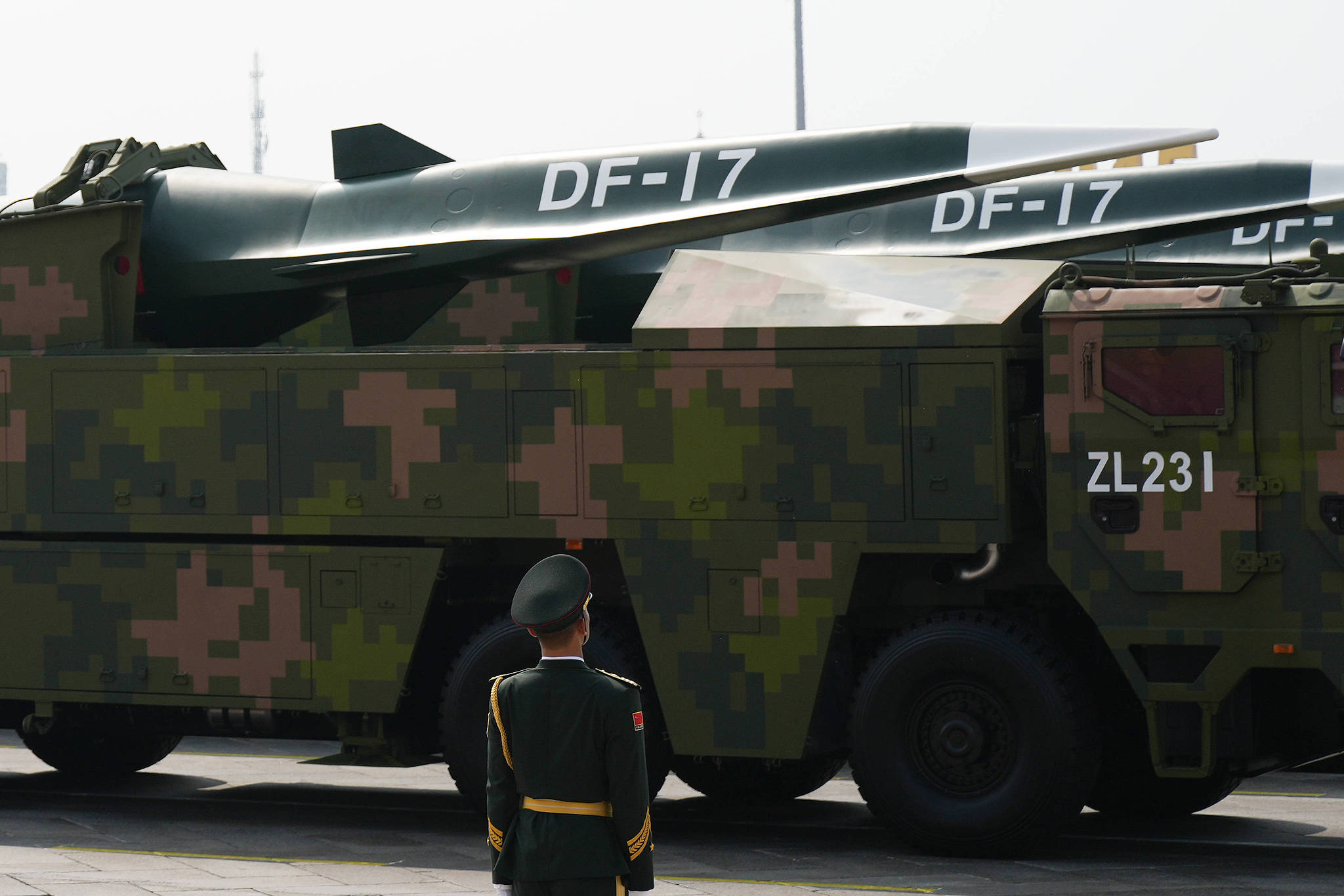 The DF-61 hypersonic missiles are showcased during the V-Day military parade in Beijing, China, September 3, 2025. /VCG