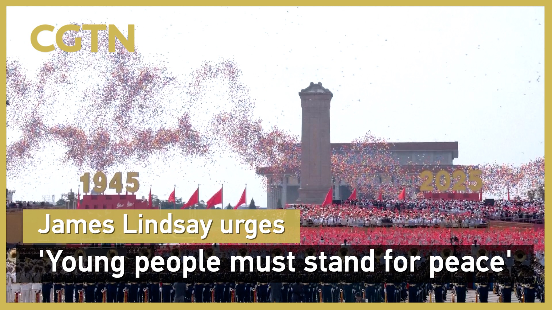 James Lindsay urges 'young people must stand for peace'