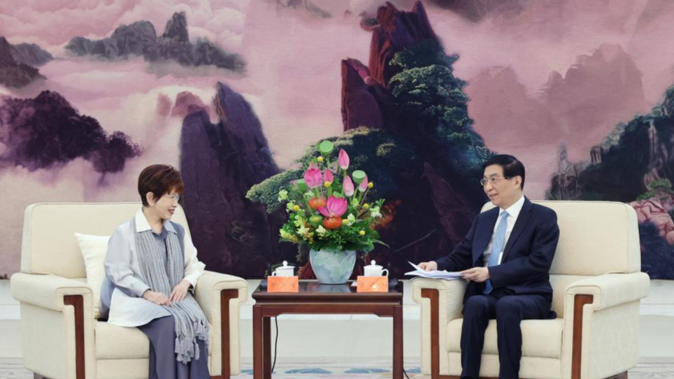 Wang Huning meets Taiwan representatives joining V-Day commemorations