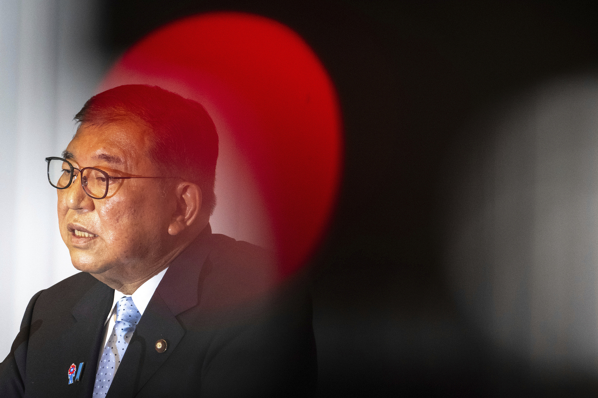 Japanese Prime Minister Shigeru Ishiba attends a press conference at the headquarters of the Liberal Democratic Party (LDP) in Tokyo, Japan, on July 21, 2025. /VCG