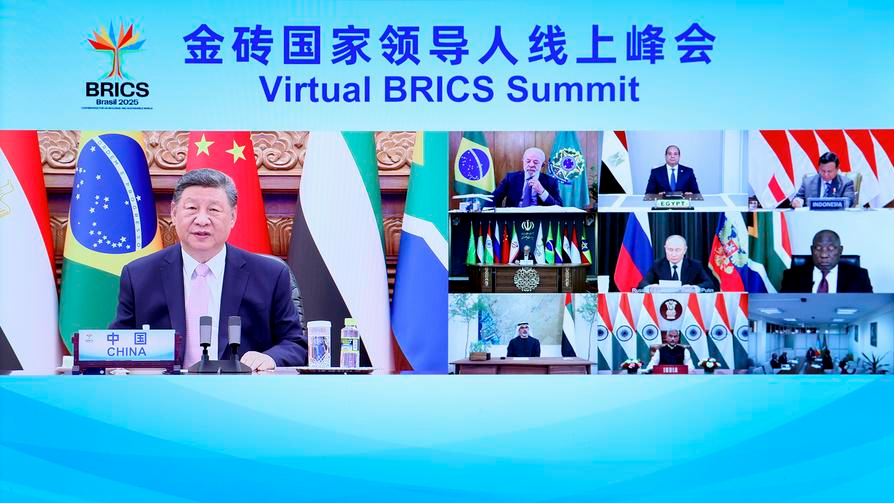 China calls on BRICS countries to jointly defend multilateralism 