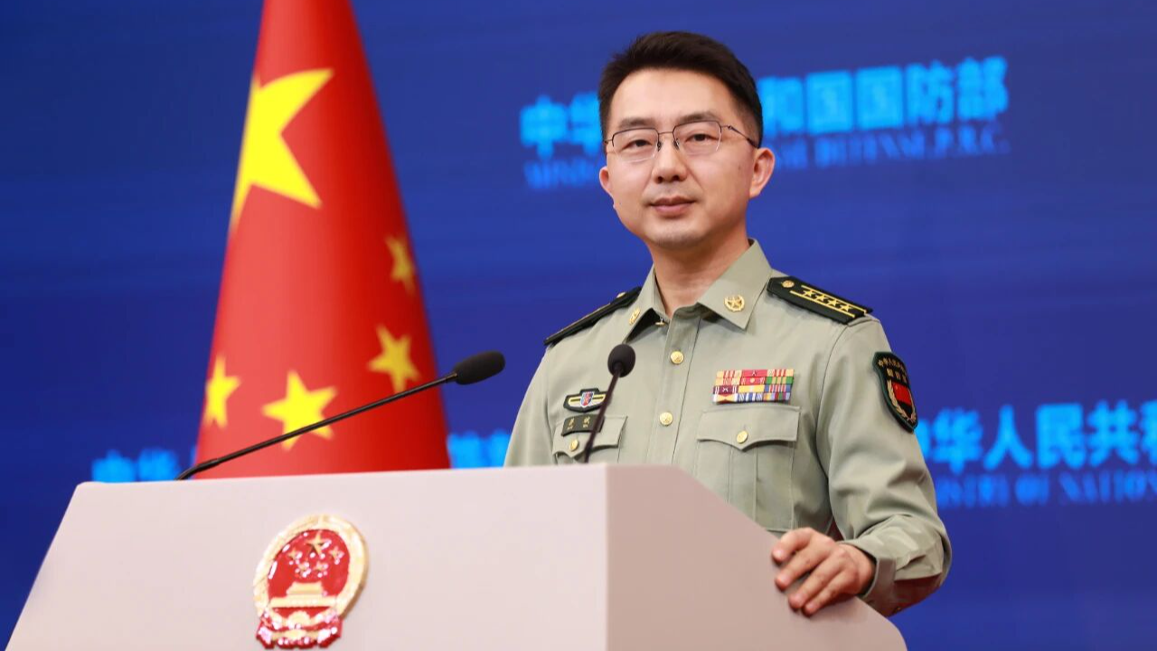 Jiang Bin, a spokesperson for China's Ministry of National Defense, at a press briefing in Beijing, China, September 10, 2025. /Ministry of National Defense