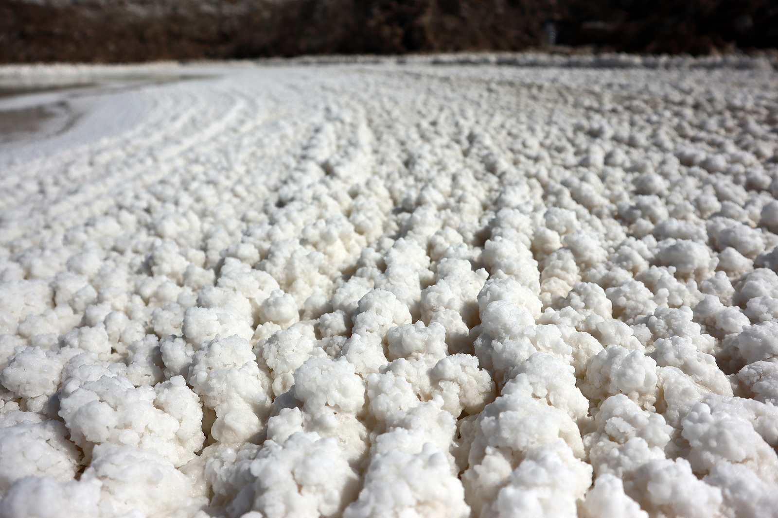 A view of the salt crystals at East Salt Lake in Xinjiang /VCG