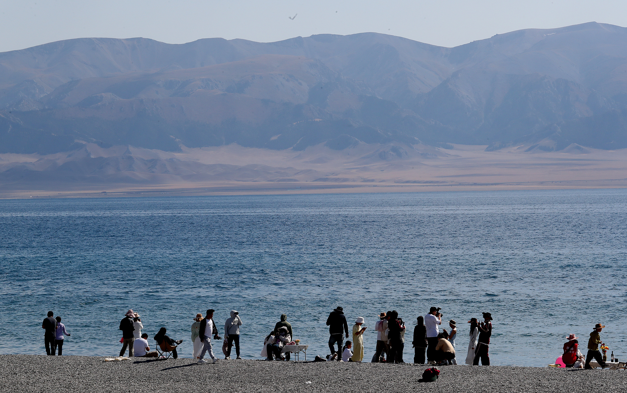 Sayram Lake enjoys its peak tourist season during the summer holiday, August 22, 2025. /VCG