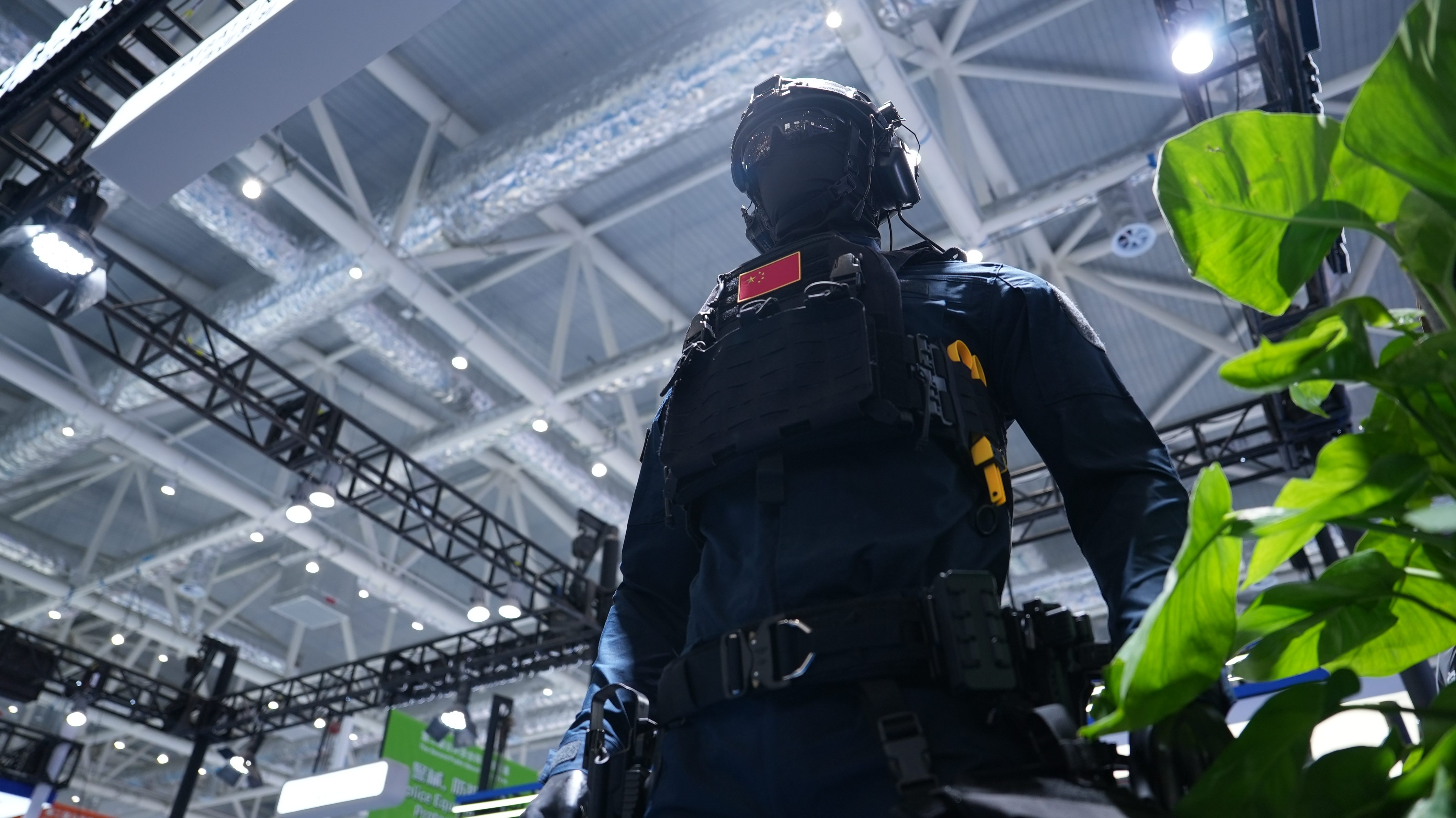 Combat uniforms are seen at the 2nd Public Security Technology Expo, Lianyungang, east China's Jiangsu Province, September 17, 2025. Wang Hongjie/CGTN