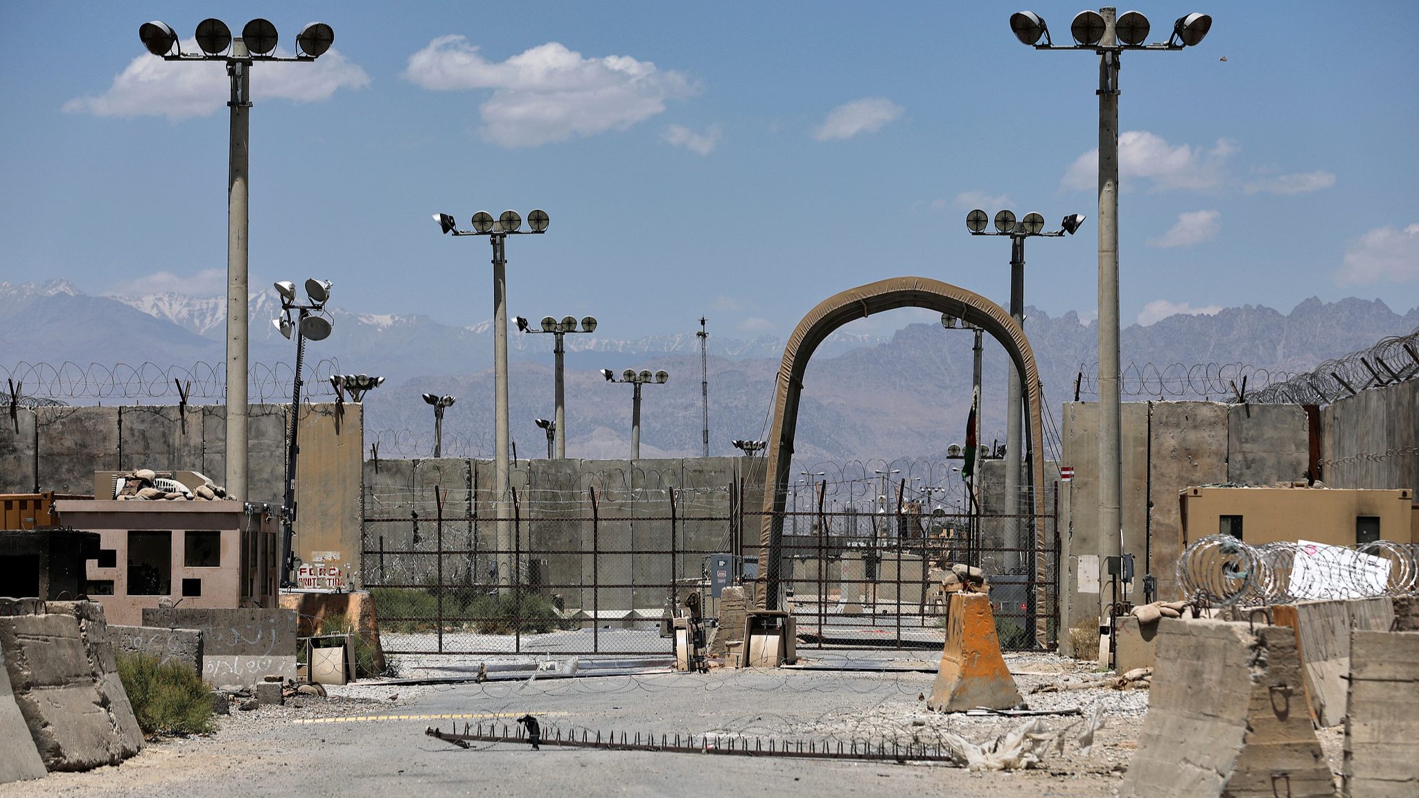 A gate is seen at the Bagram airbase in Afghanistan, June 25, 2021. /VCG