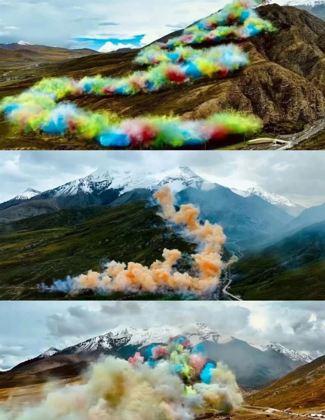 Screenshots of the fireworks display shown in the video. /CMG