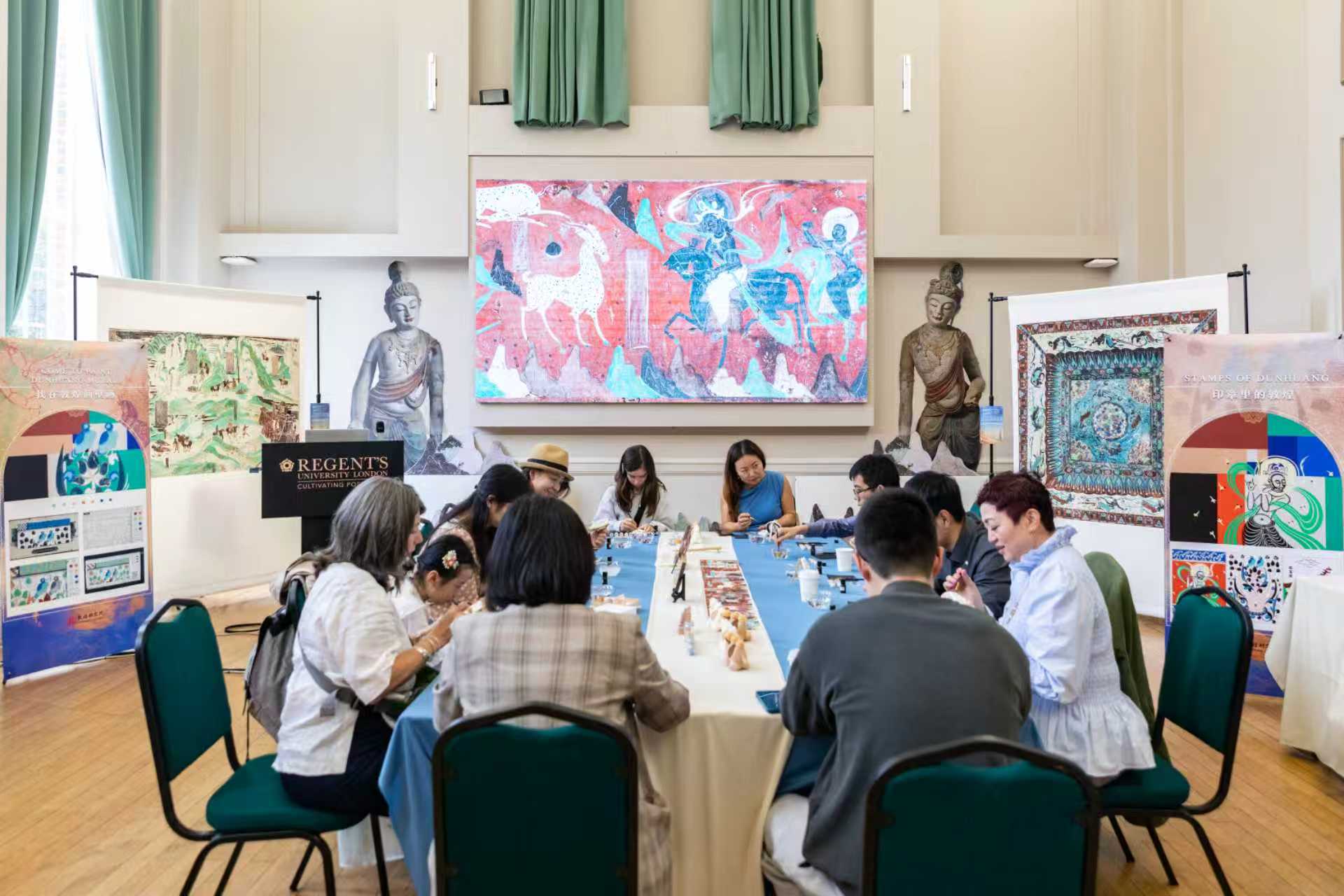 Dunhuang Cultural Week: Dunhuang Meets London hosted by the Dunhuang Academy opens at Regent's University London, UK, on September 20, 2025. /Dunhuang Academy