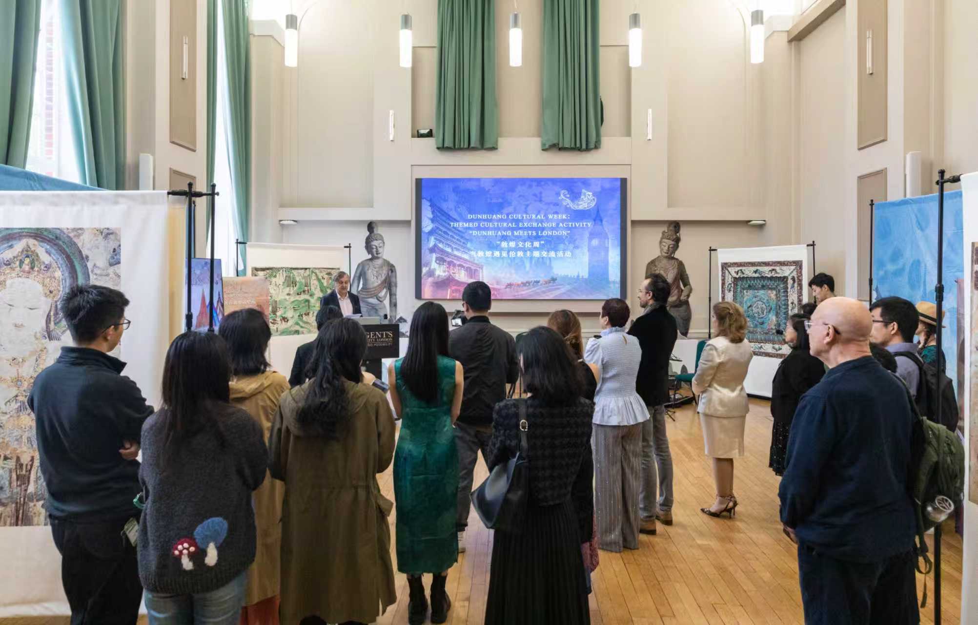 Dunhuang Cultural Week: Dunhuang Meets London hosted by the Dunhuang Academy opens at Regent's University London, UK, on September 20, 2025. /Dunhuang Academy
