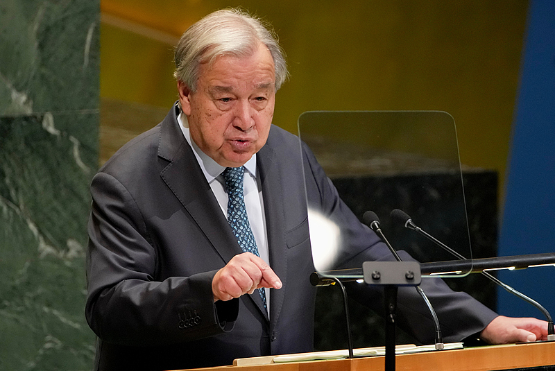 UN Secretary-General Antonio Guterres addresses the 80th session of the UN General Assembly at UN headquarters in New York City, September 23, 2025. /VCG