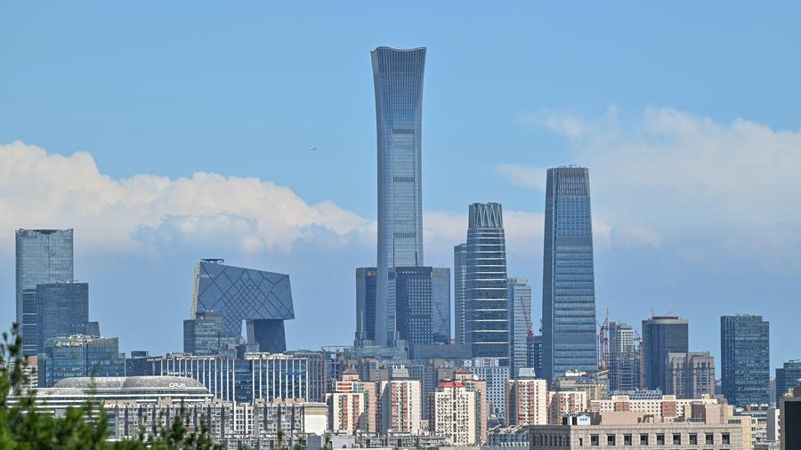 The skyscrapers of the central business district (CBD) in Beijing, capital of China, August 12, 2024. /Xinhua