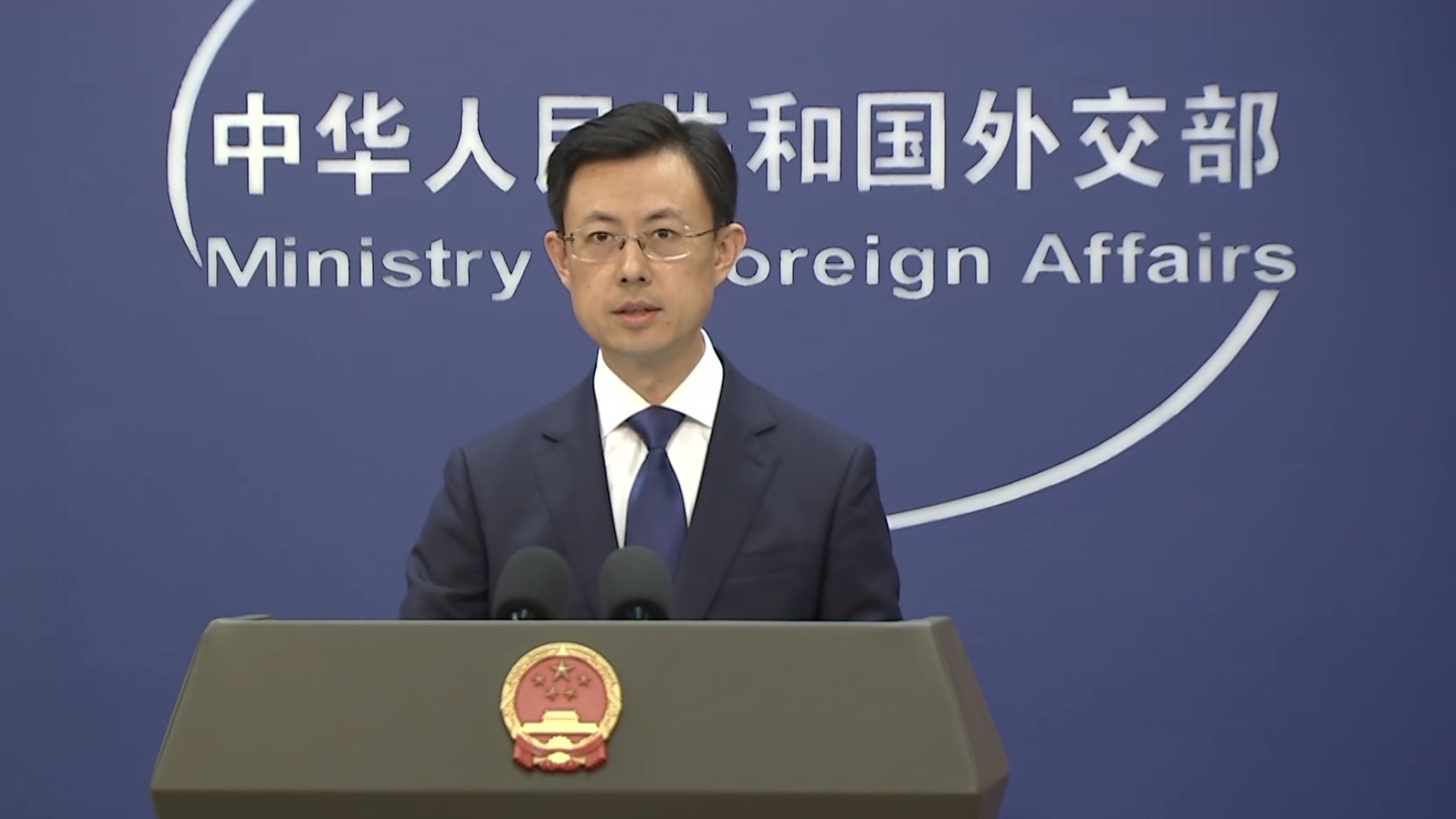 Chinese foreign ministry spokesperson Guo Jiakun speaks during a press briefing, Beijing, capital of China, September 25, 2025. /CMG
