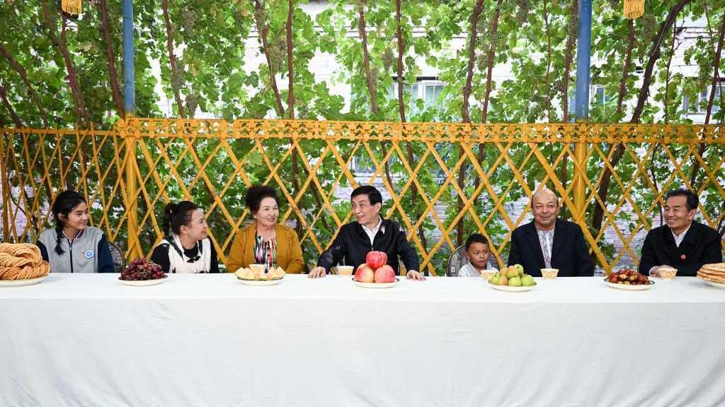 Central delegation visits officials, residents in Xinjiang