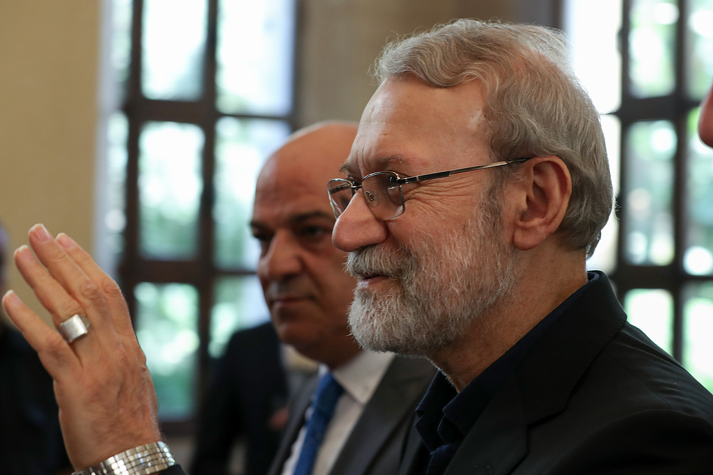 Ali Larijani, secretary of Iran's Supreme National Security Council arrives in Beirut, Lebanon, September 27, 2025. /CFP