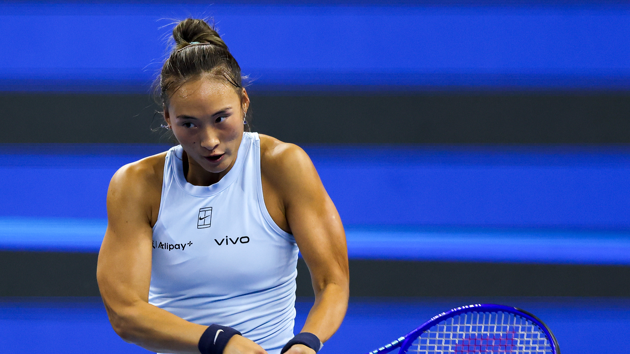 Home No. 7 seed Zheng Qinwen retires from China Open with injury