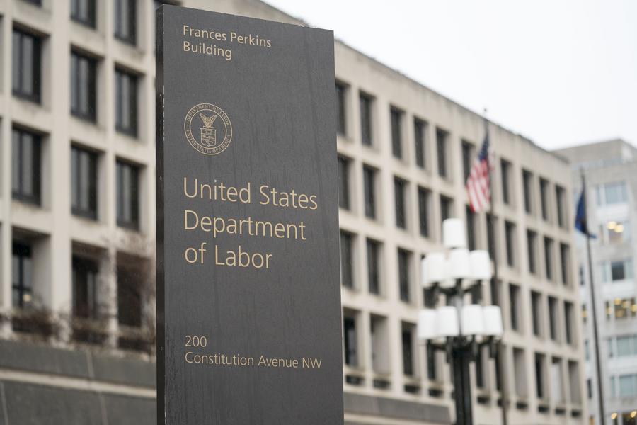 The office building of the U.S. Department of Labor in Washington D.C., the United States. /Xinhua
