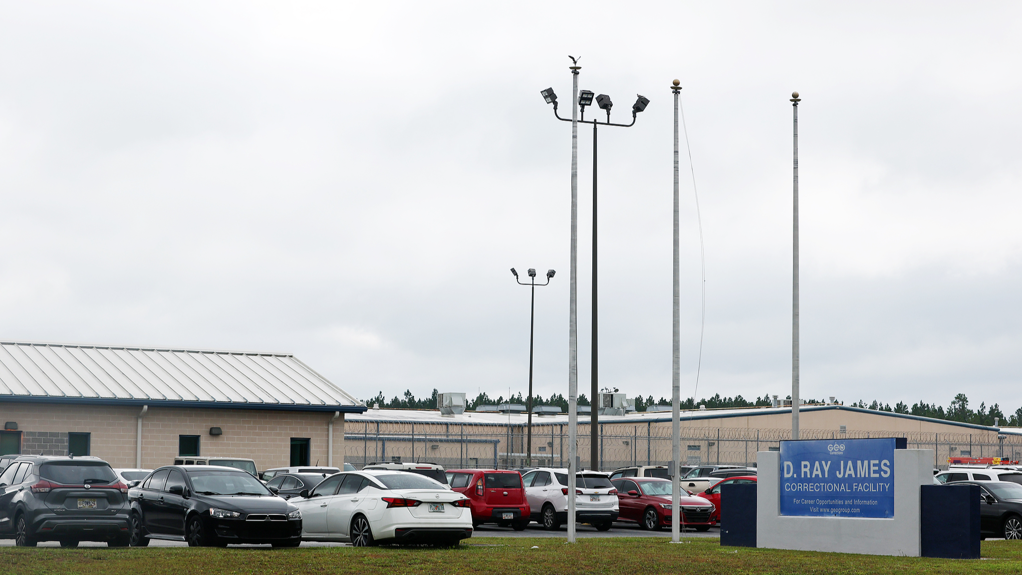 A view of the Folkston Immigration and Customs Enforcement Processing Center where Korean workers of Hyundai Motor Group and LG Energy Solution were being detained due to the September 4 raid by the Trump administration in Folkston, Georgia, U.S., September 8, 2025. /VCG