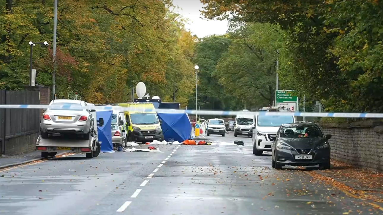 Live: View near scene of deadly attack at UK synagogue in Manchester