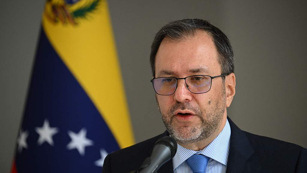Venezuela's Foreign Minister Yvan Gil speaks at a press conference at the Ministry of Foreign Affairs in Caracas, Venezuela, September 13, 2025. /VCG