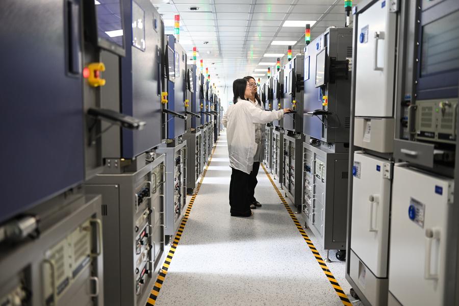 Staff members work at a semiconductor company at the Suzhou Industrial Park in Suzhou, east China's Jiangsu Province, November 12, 2024. /Xinhua