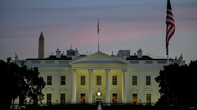 The Washington Monument behind the White House, Washington, D.C., U.S., October 3, 2025. /VCG
