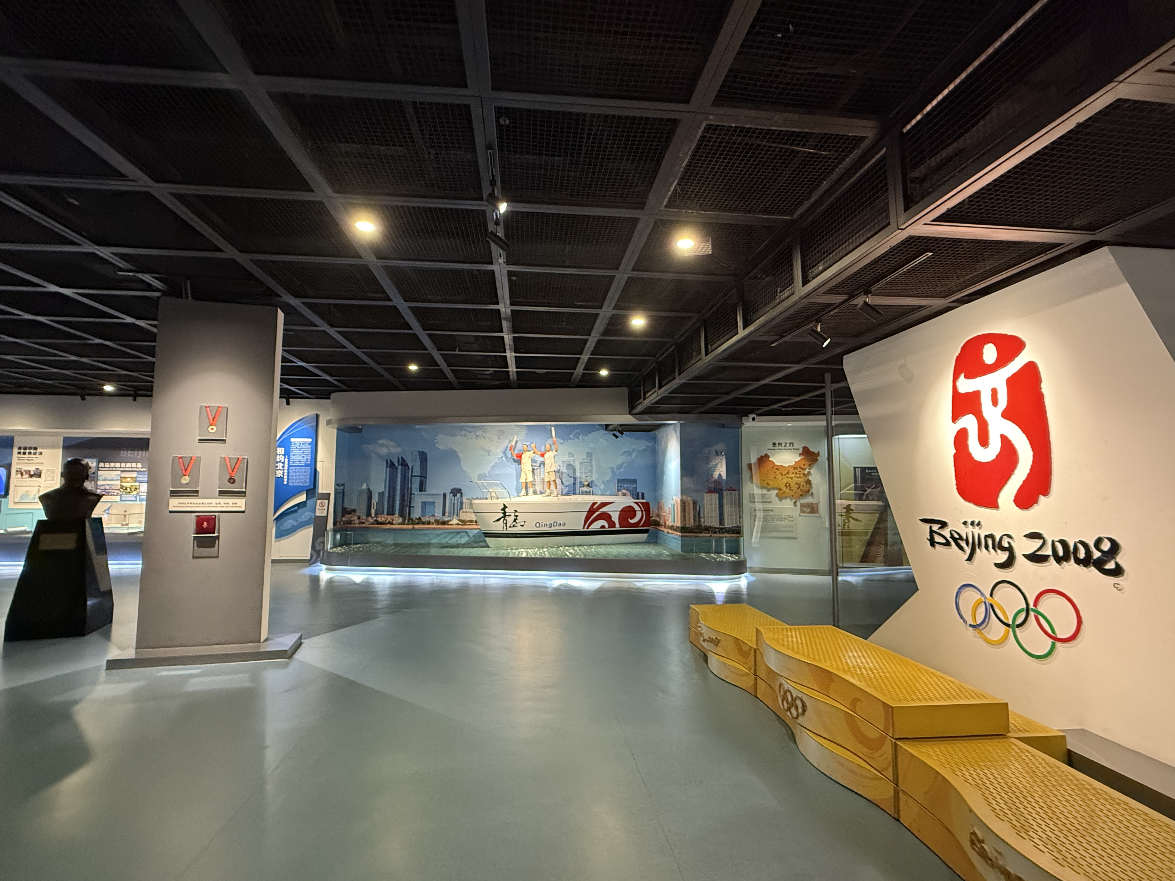 Interior of Qingdao's Olympic Sailing Museum showcasing exhibits and history of the Games, September 2025, Qingdao, China /Zaruhi Poghosyan