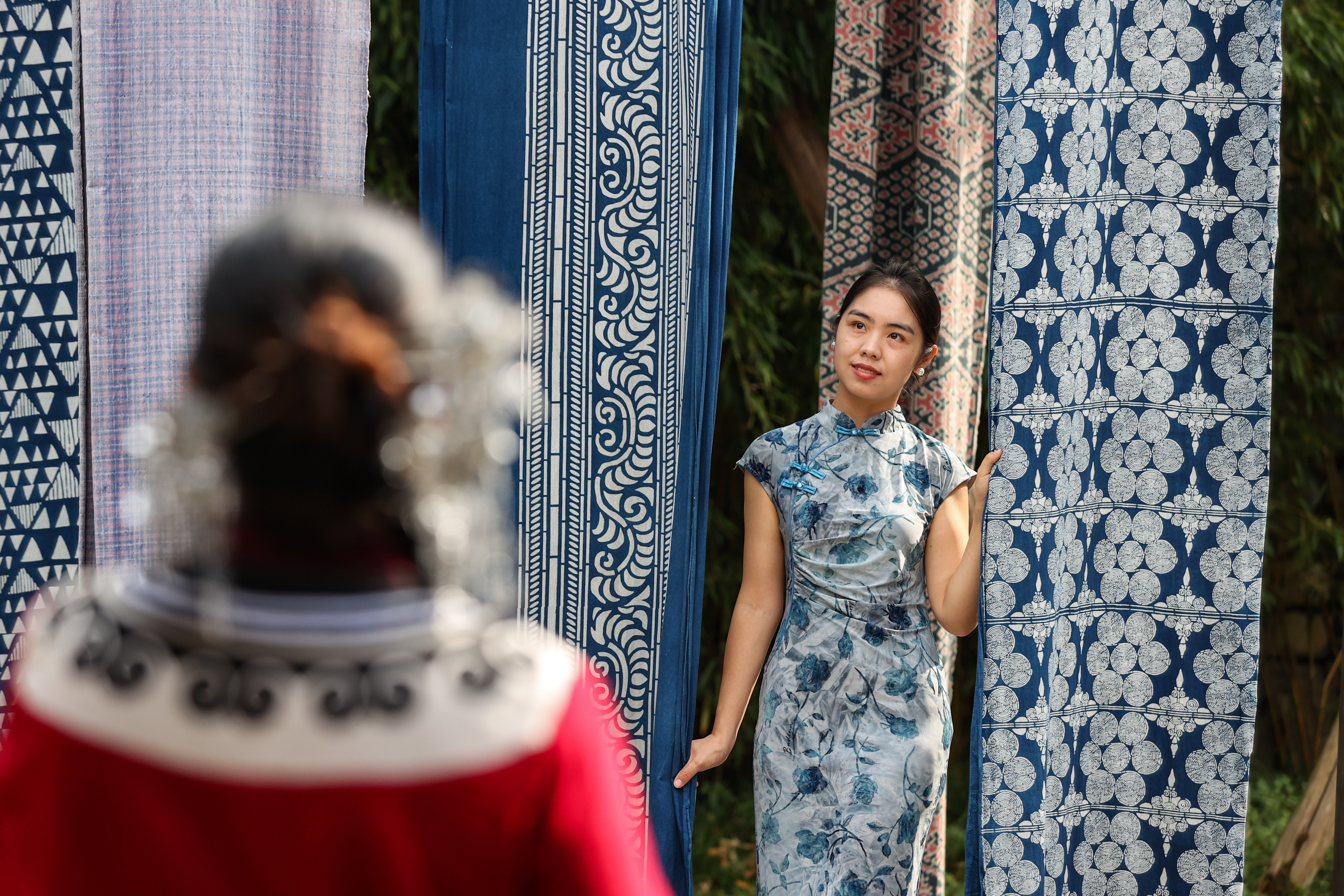 Tourists visit Wujiang Village in the Bozhou District of Zunyi City, Guizhou Province on October 4, 2025. /IC