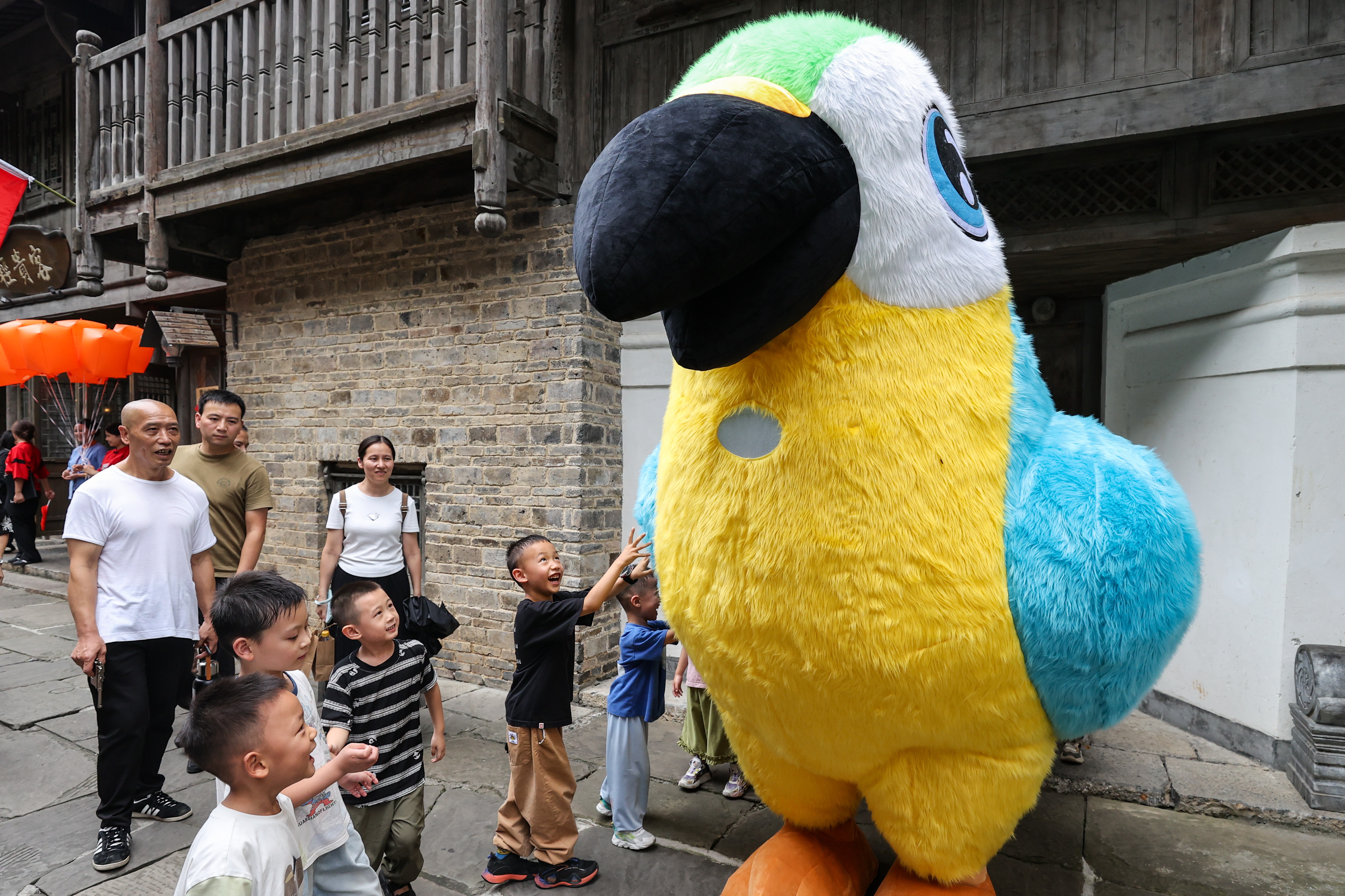 Tourists visit Wujiang Village in the Bozhou District of Zunyi City, Guizhou Province on October 4, 2025. /IC