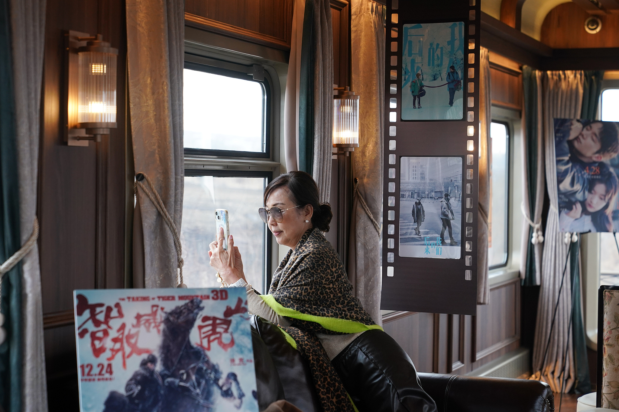 A tourist taking a photo inside the 