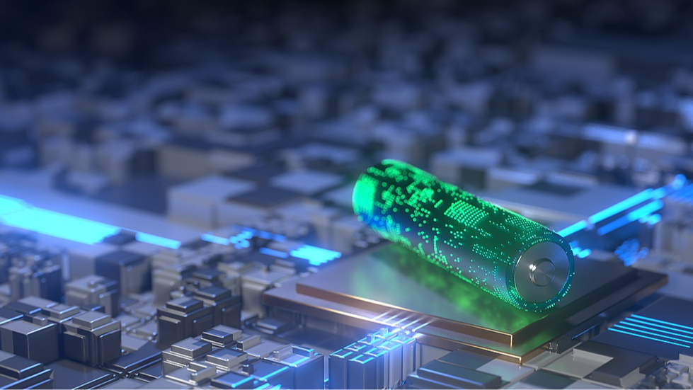 An illustration of all-solid-state lithium batteries for renewable energy. /VCG