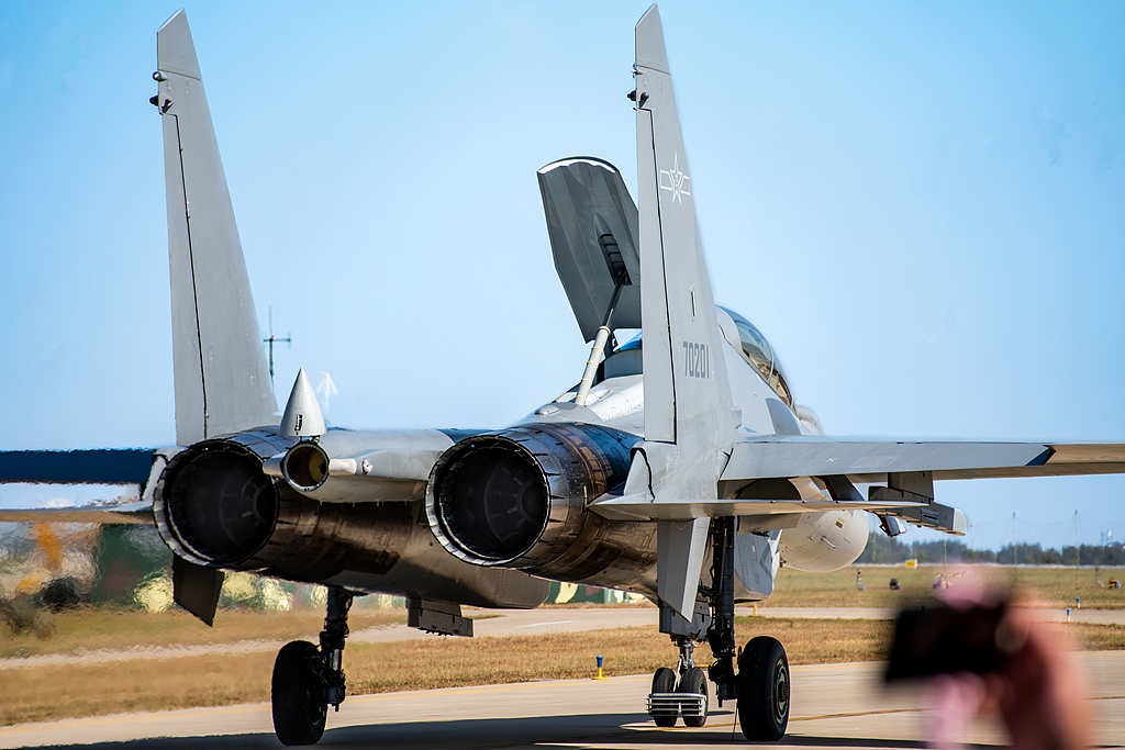 A J-16 fighter jet at the Changchun Air Show in Changchun, northeast China's Jilin Province, September 23, 2025. /VCG