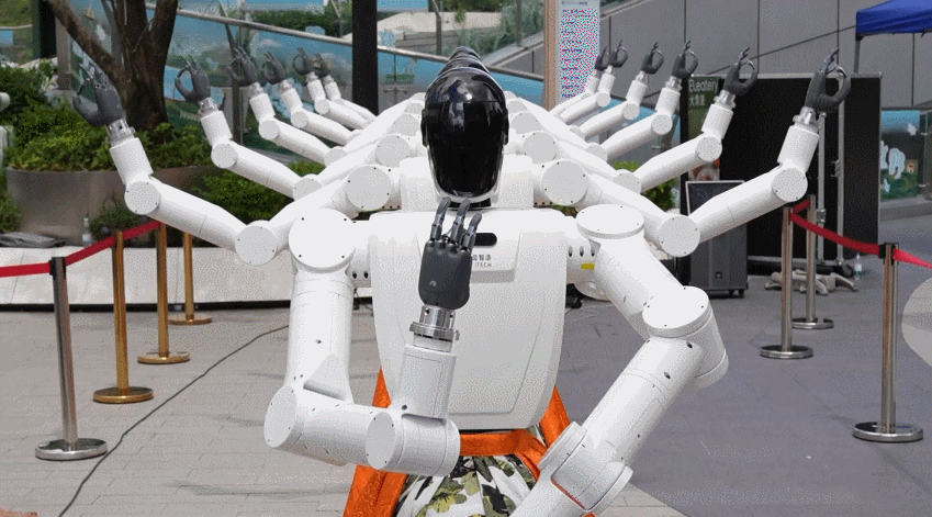Chinese cities showcase smart robots, drones in National Day shows