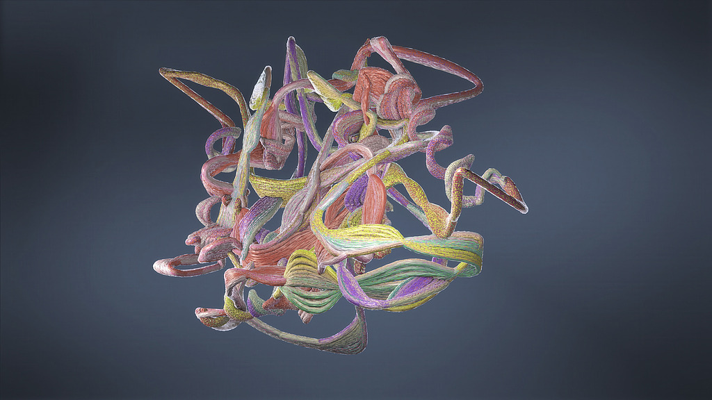 An illustration of protein structure. /VCG
