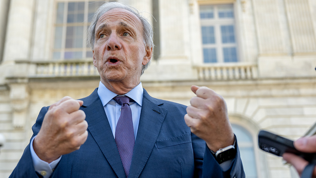 Ray Dalio, billionaire and founder of Bridgewater Associates LP, speaks to members of the media on Capitol Hill in Washington, DC, US, on March 25, 2025. /VCG