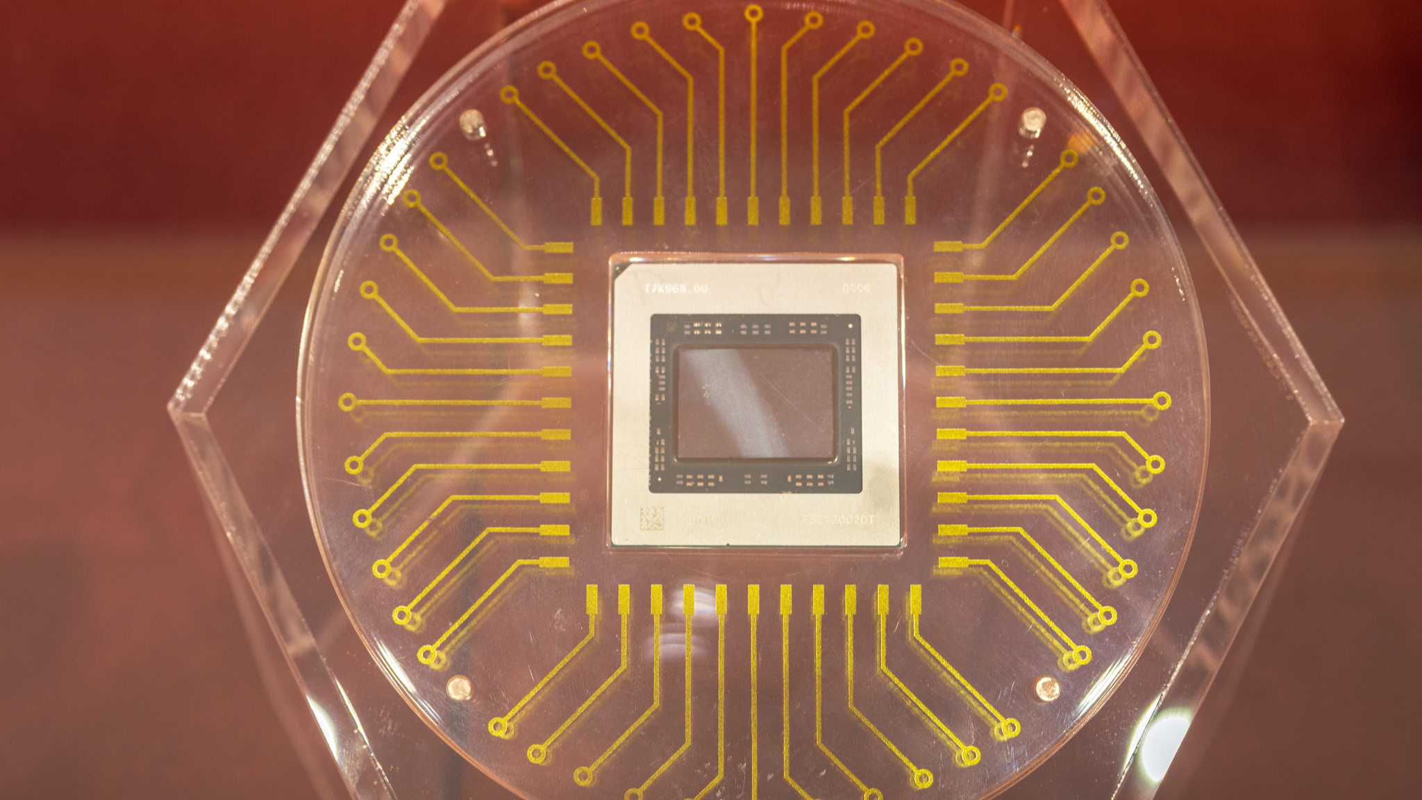 An AI chip on display in Hangzhou, Zhejiang Province, China, April 12, 2025. /VCG