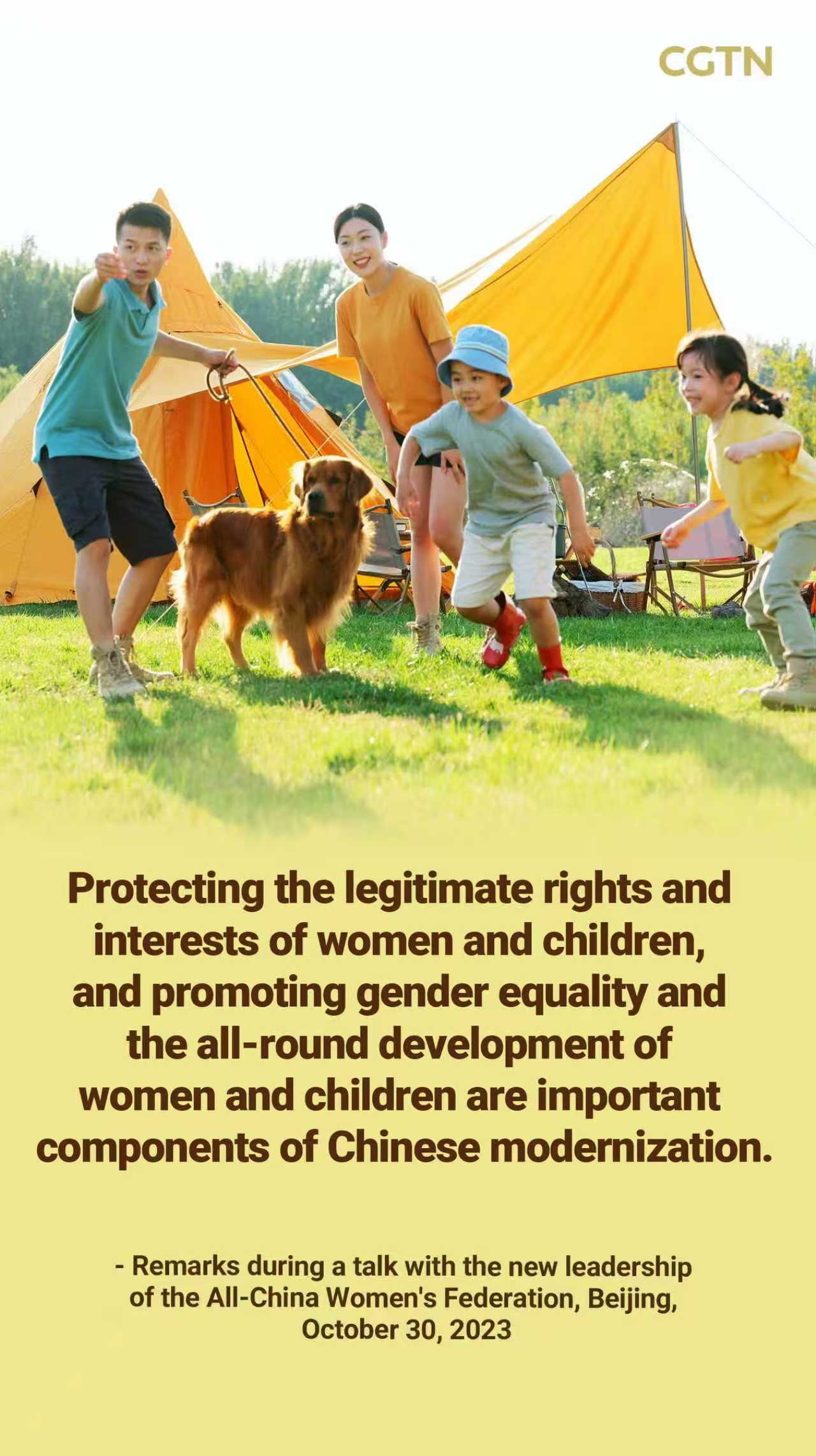 President Xi Jinping's key quotes on protecting women's rights