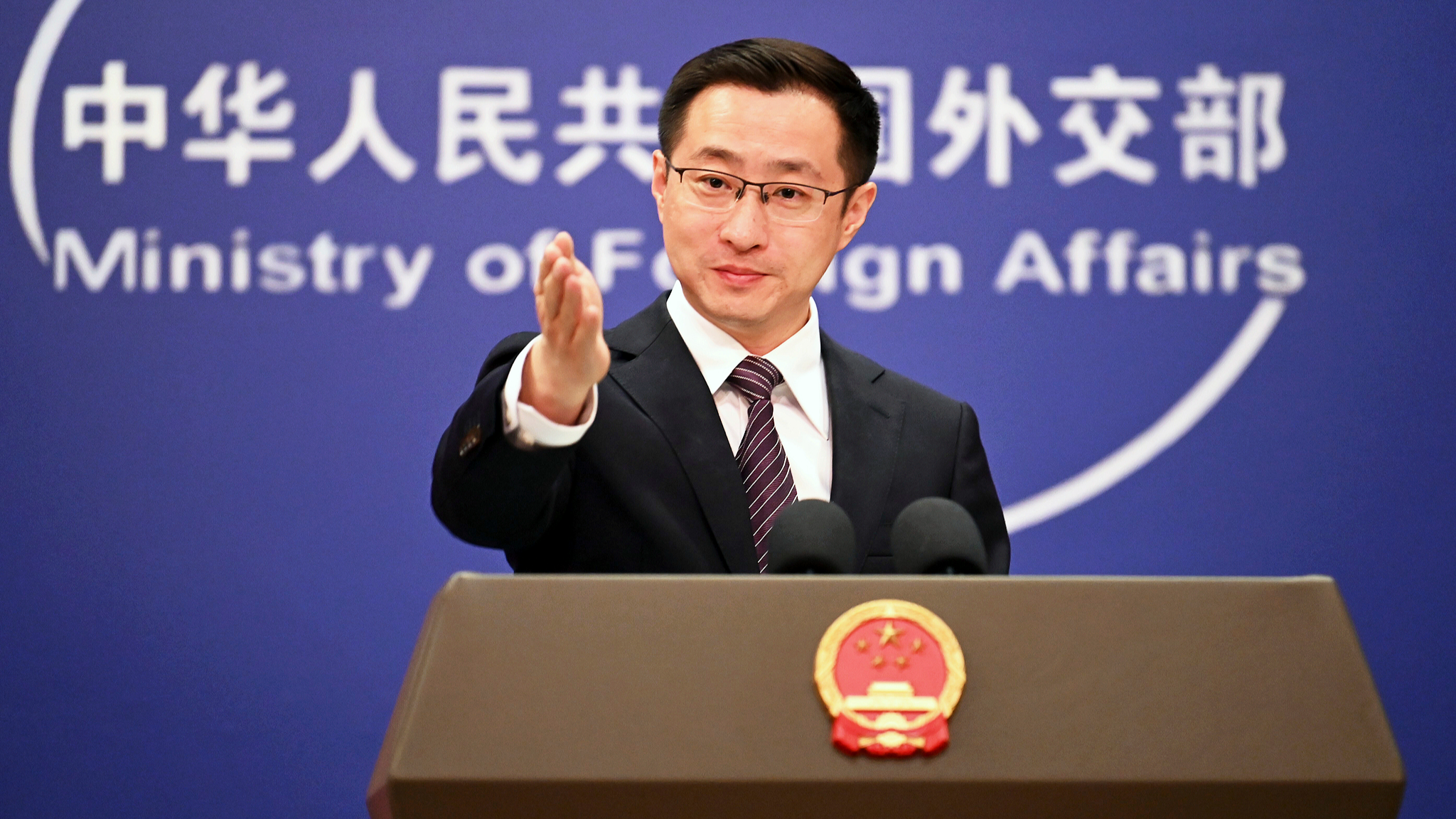 Chinese Foreign Ministry spokesperson Lin Jian holds a press conference in Beijing on June 12, 2025. /VCG