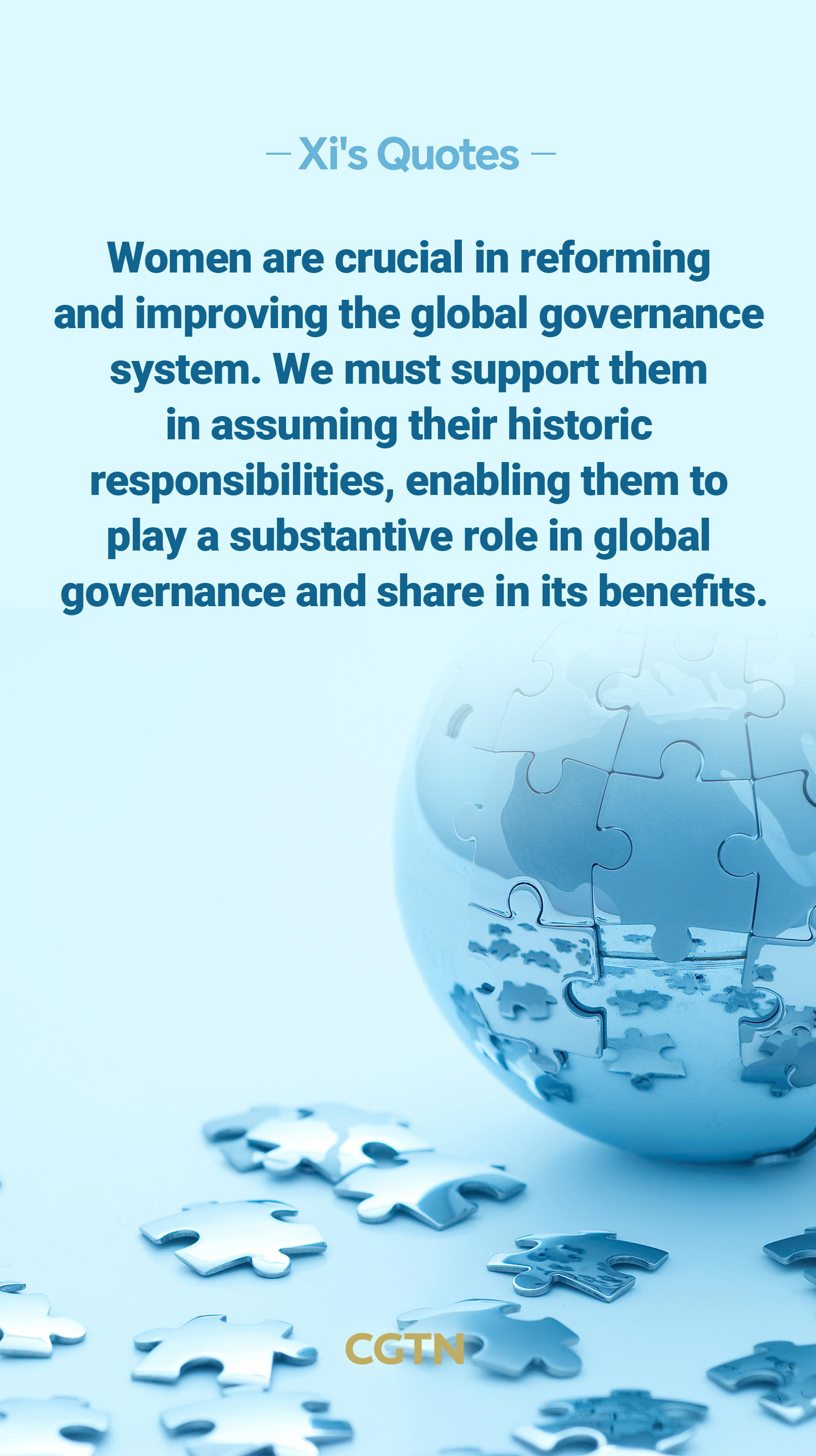 President Xi Jinping's key quotes at Global Leaders' Meeting on Women