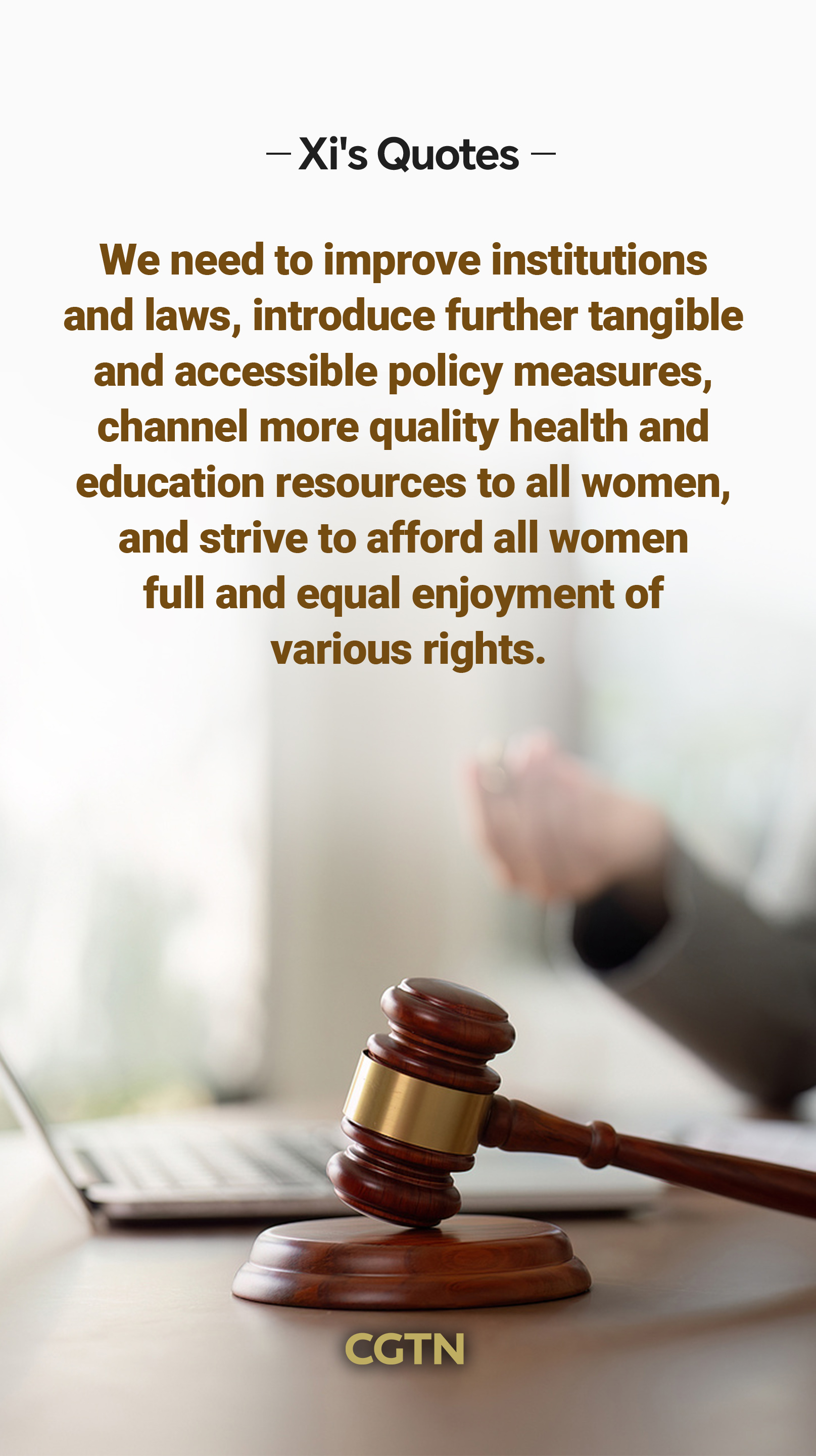 President Xi Jinping's key quotes at Global Leaders' Meeting on Women