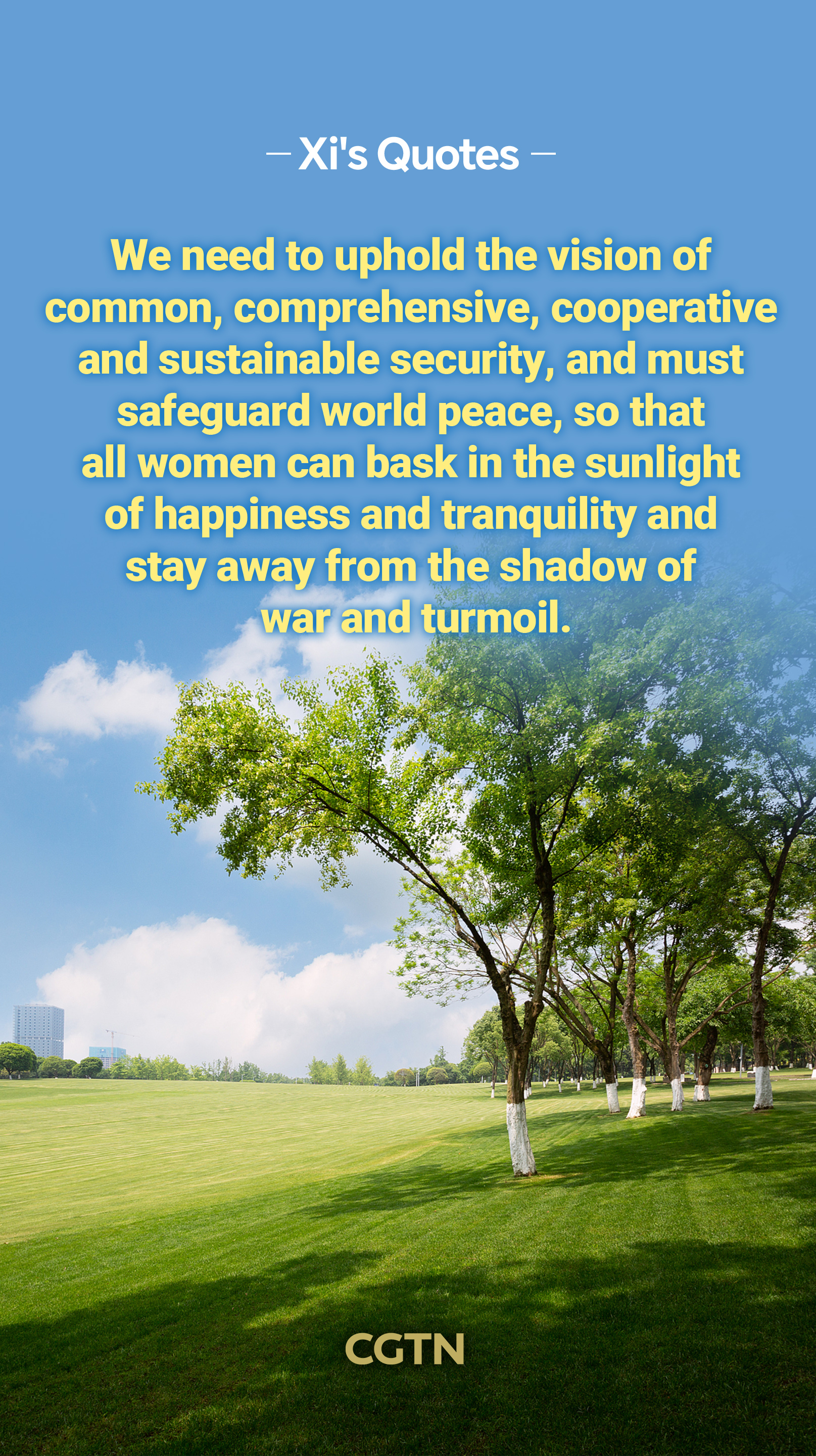 President Xi Jinping's key quotes at Global Leaders' Meeting on Women