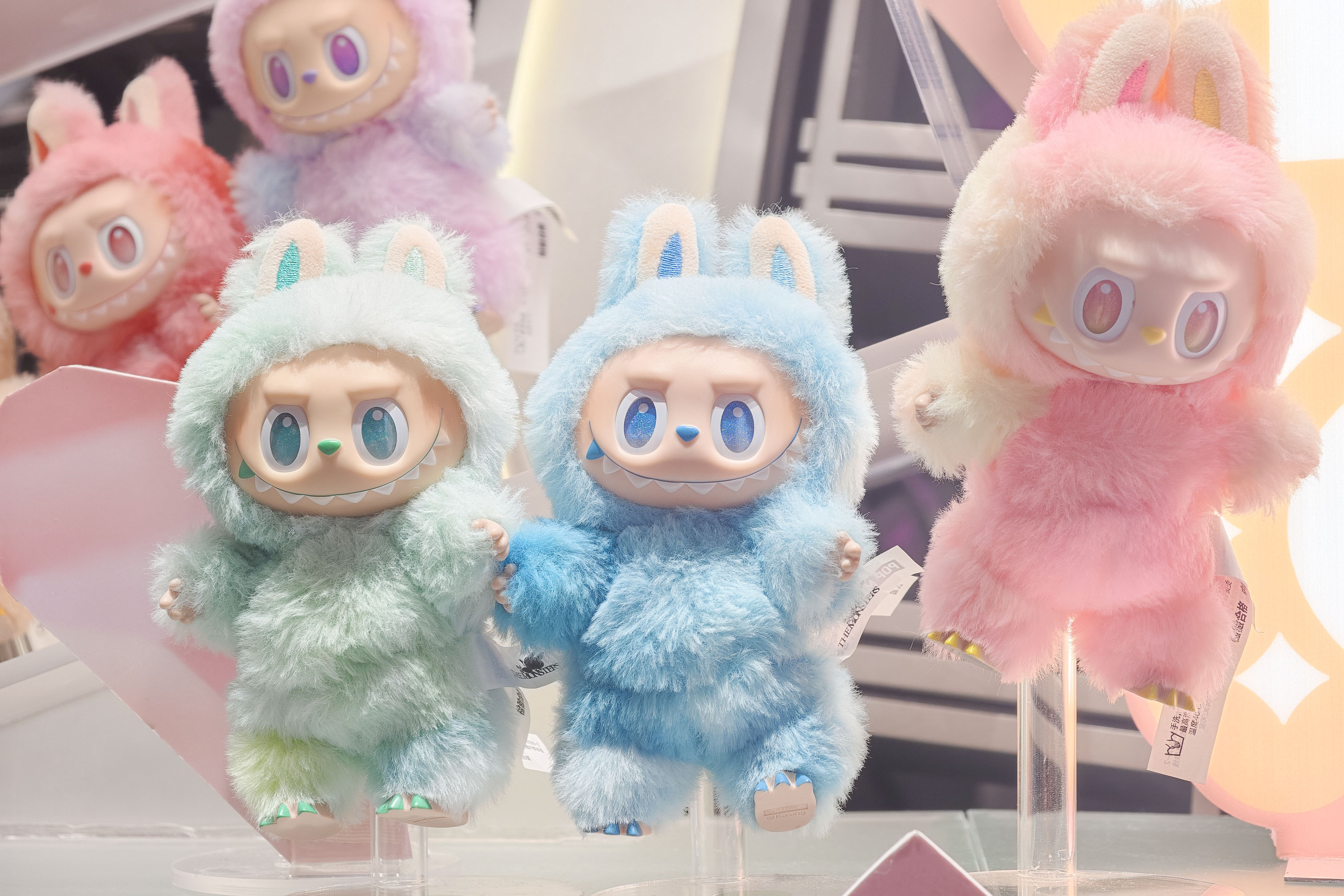 Labubu Front High Energy Series blind boxes on display, Shanghai, China, May 24, 2025. /VCG