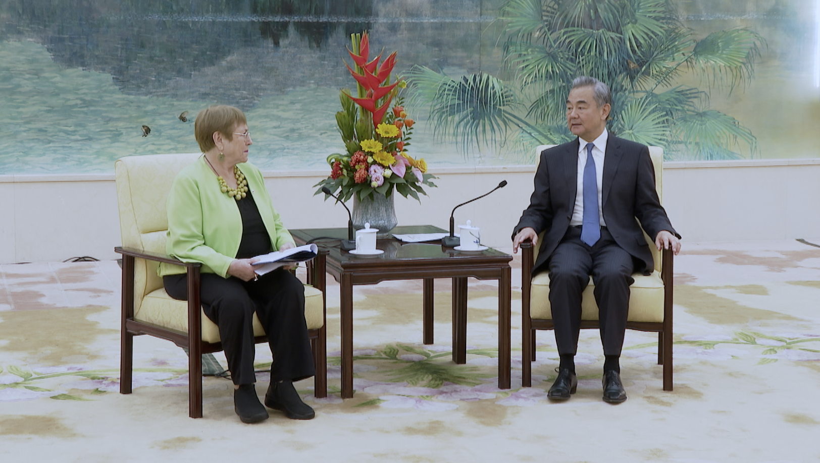 Chinese foreign minister meets former Chilean president