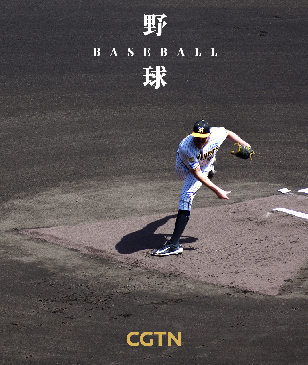 A poster features iconic elements of Japanese culture. /CGTN