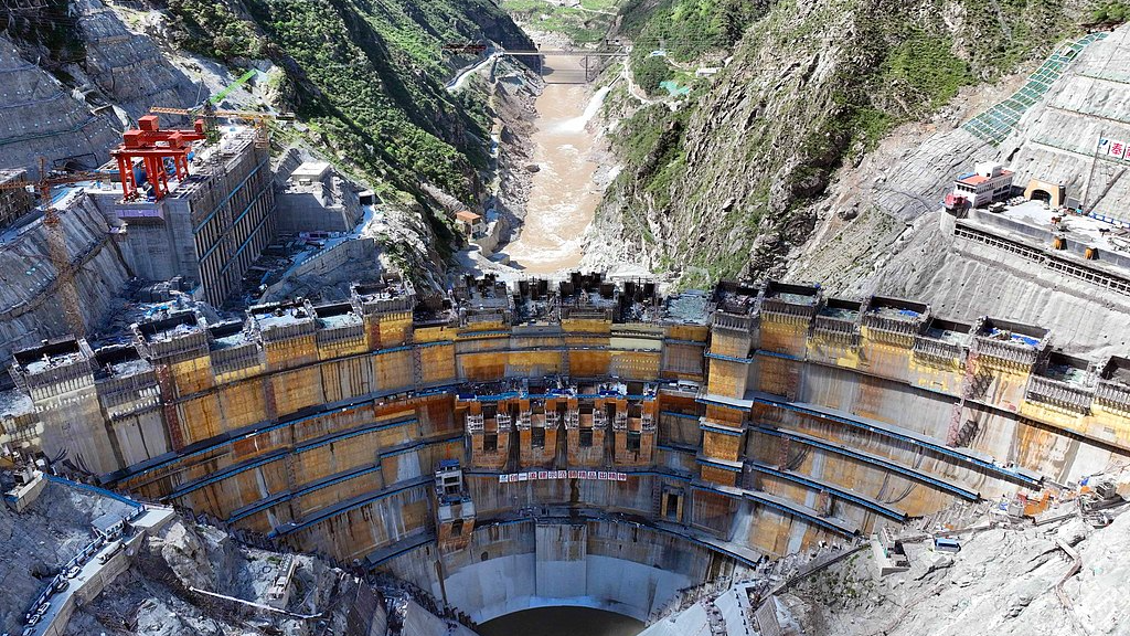 A view of the Yebatan Hydropower Station in southwest China, July 7, 2025. /VCG