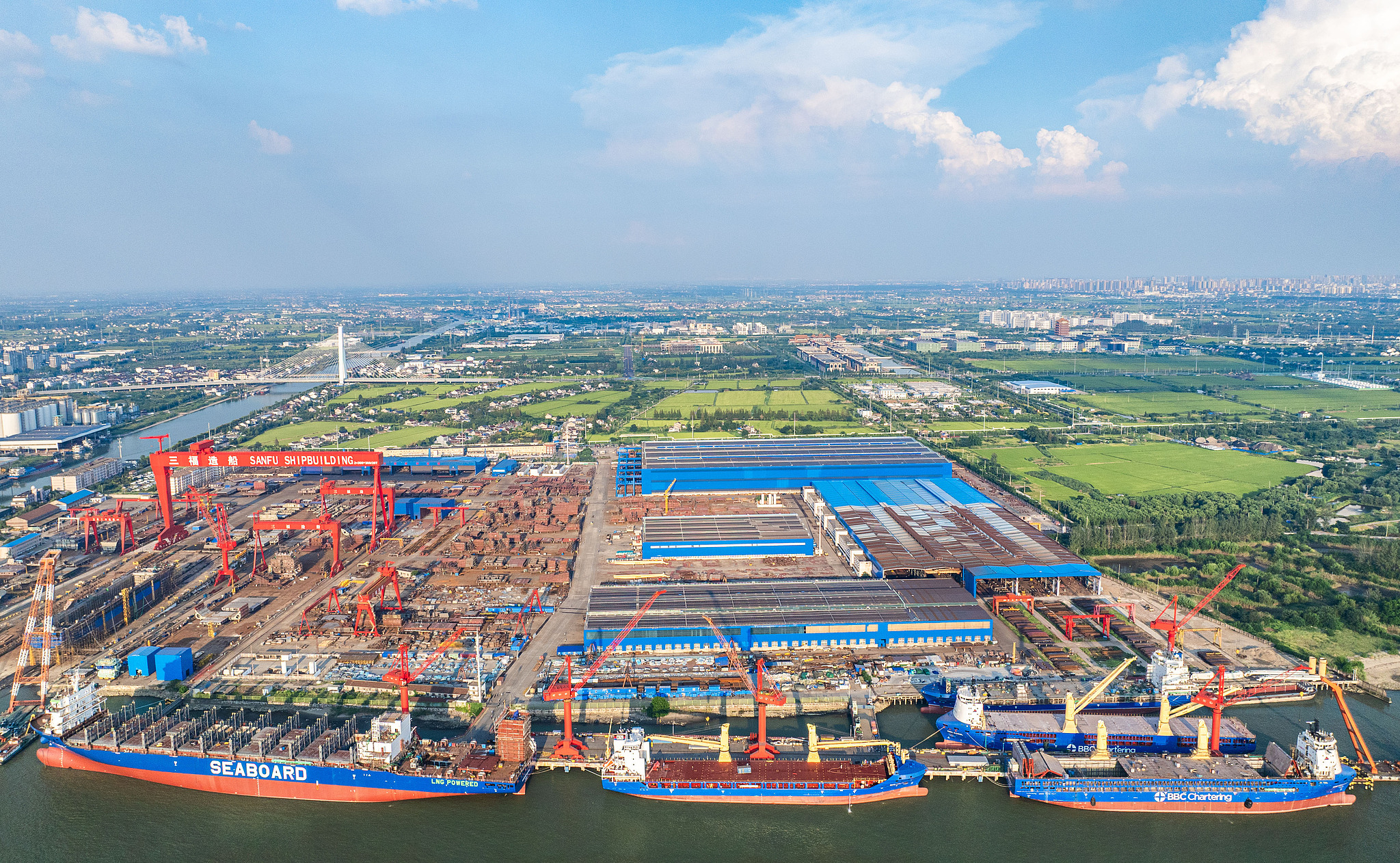 A shipbuilding factory in Jiangsu Province, China, September 17, 2025. /VCG