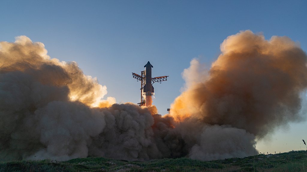 SpaceX's Starship during the 11th test flight, October 13, 2025. /VCG