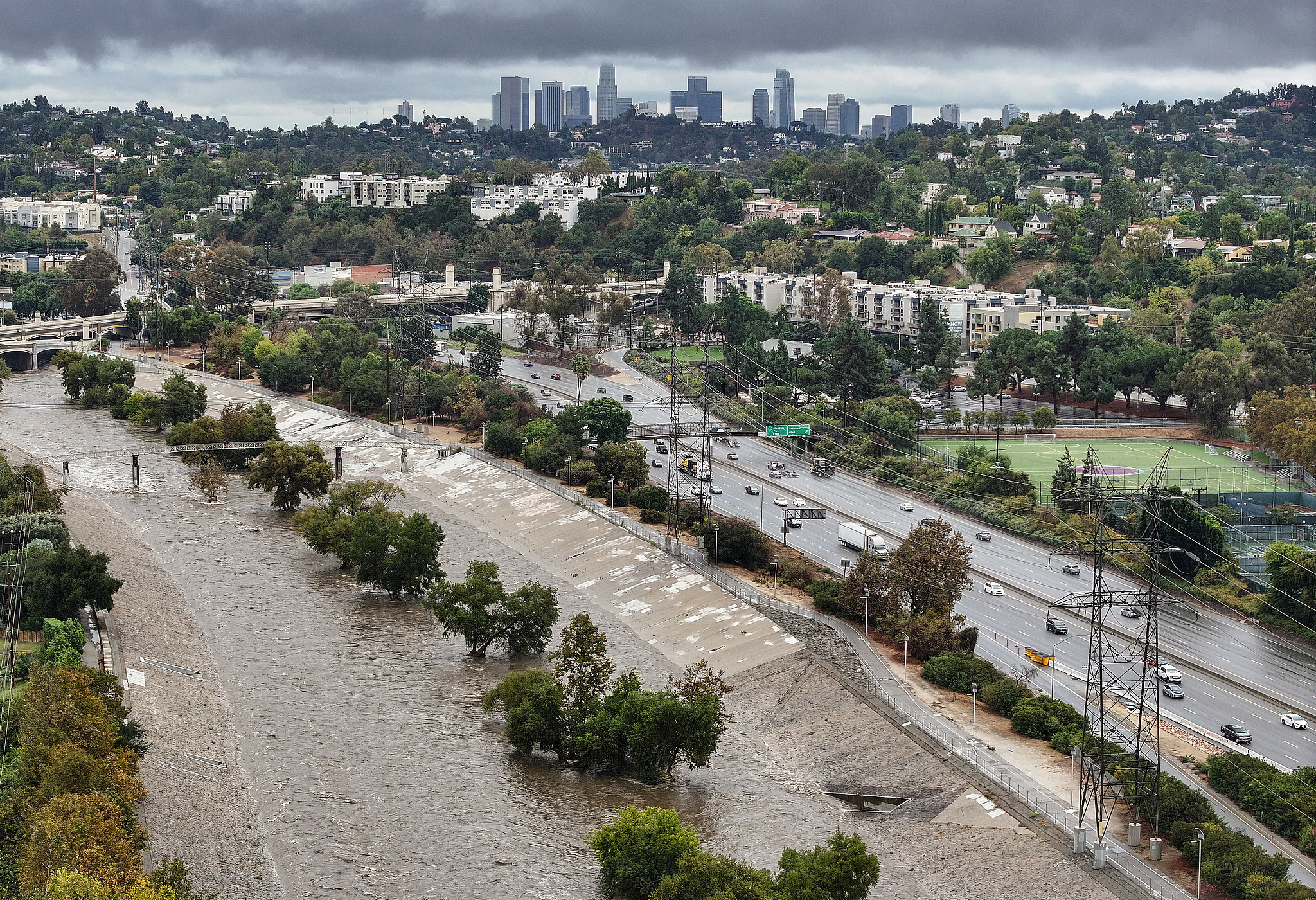 The skyline of Los Angeles, California, the U.S., October 14, 2025. /VCG