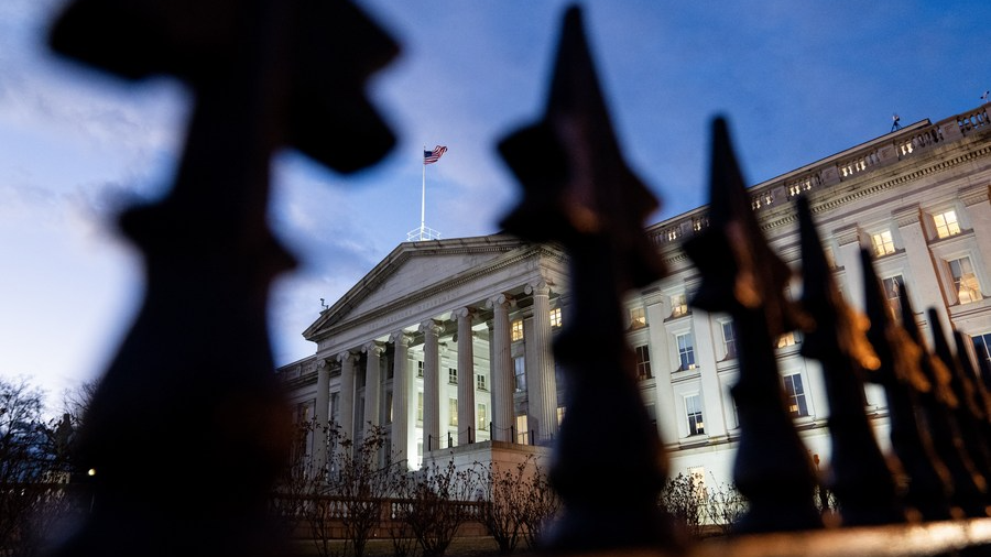 The U.S. Department of the Treasury in Washington, D.C., the United States. January 20, 2023 /Xinhua